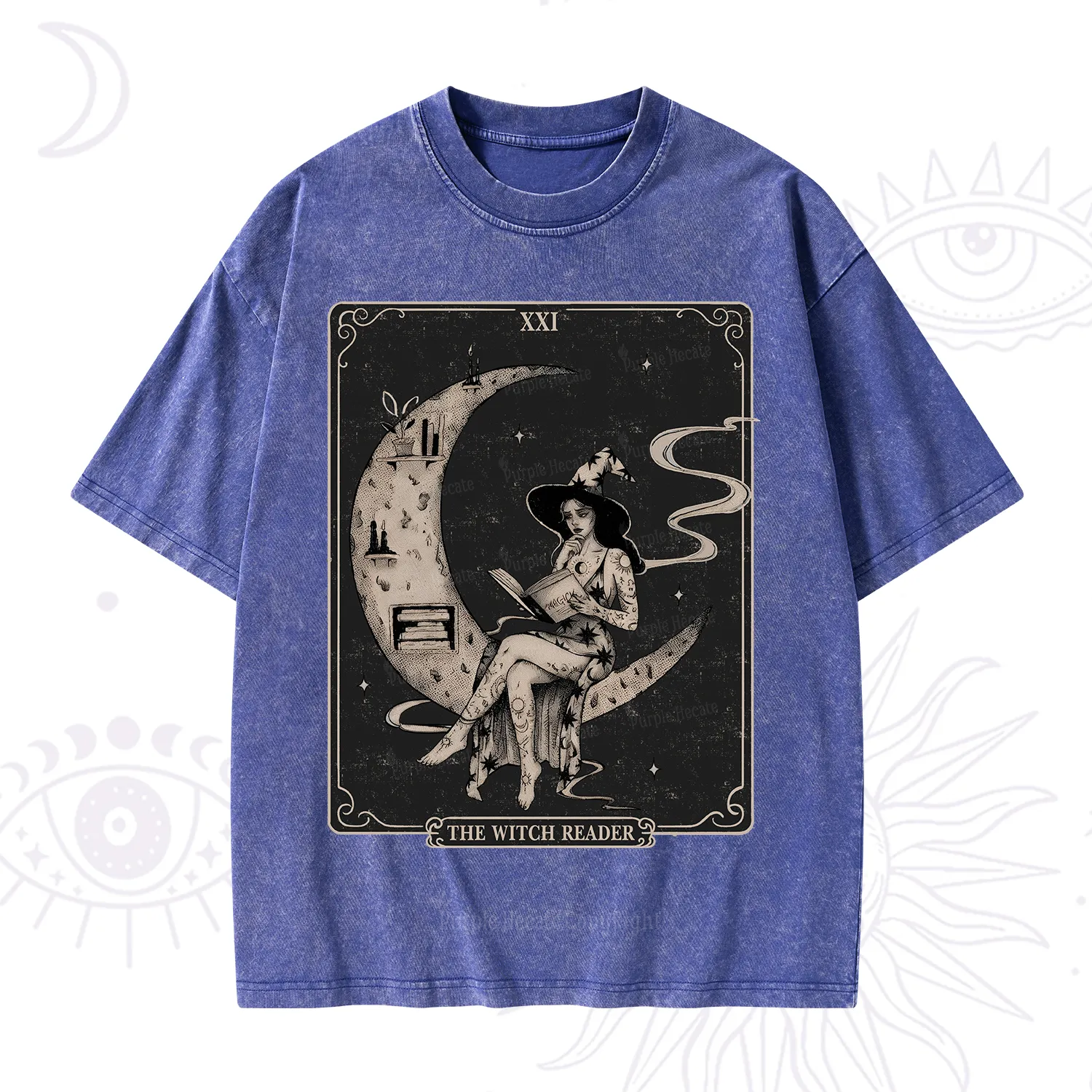 Purplehecate The Witch Reader Washed T-Shirt