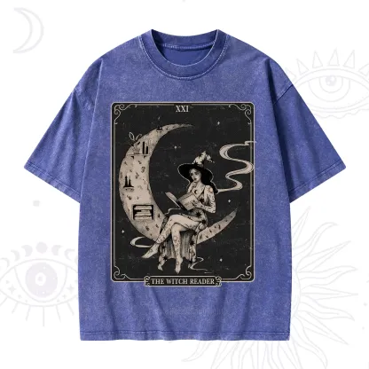 Purplehecate The Witch Reader Washed T-Shirt