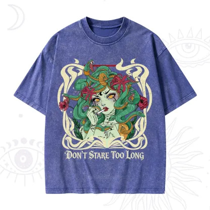 Purplehecate Don't Stare Too Long Washed T-Shirt
