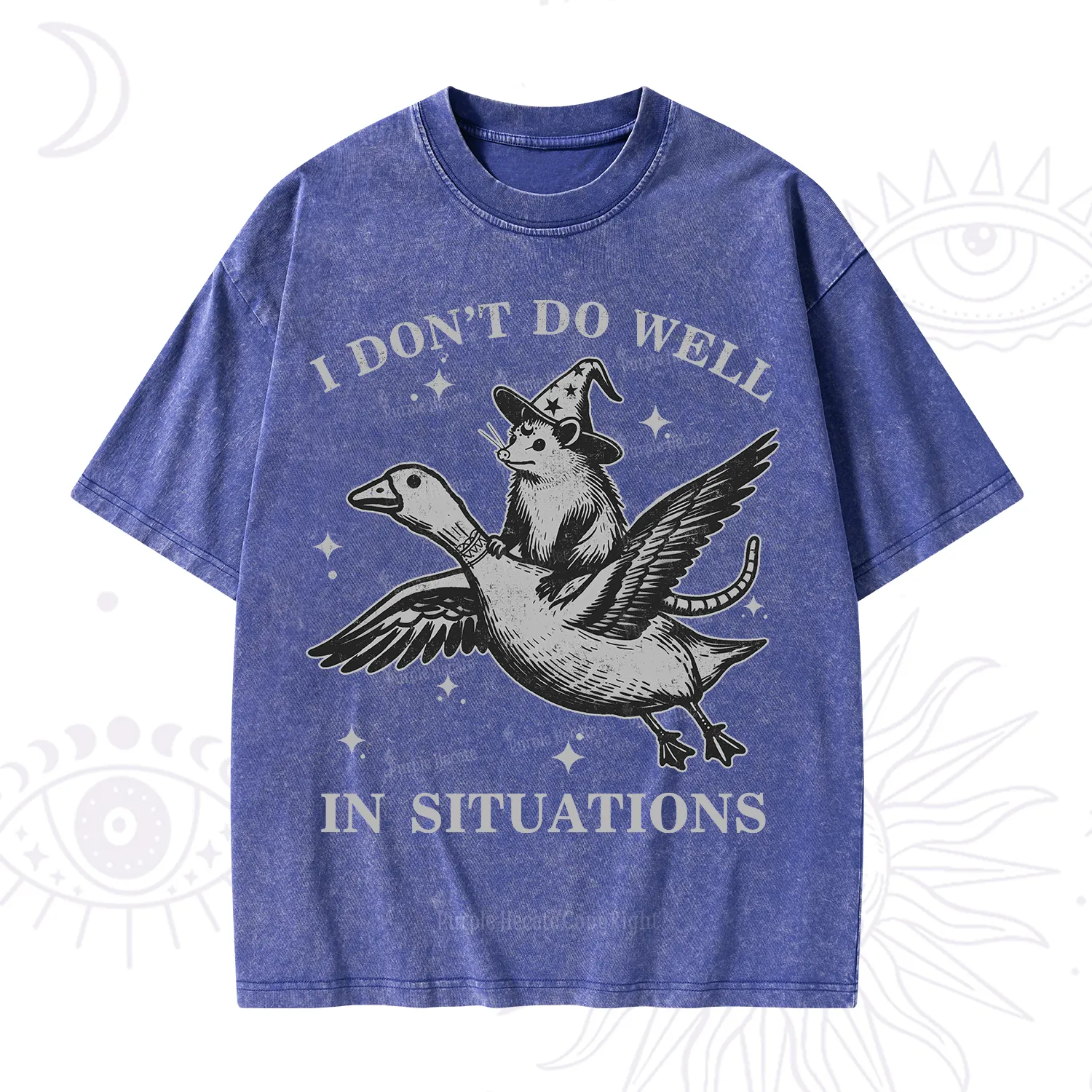 Purplehecate I Don't Do Well In Situations Washed T-Shirt