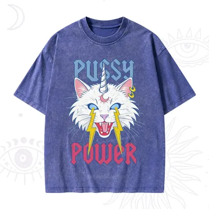 Purplehecate Pussy Power Washed T-Shirt