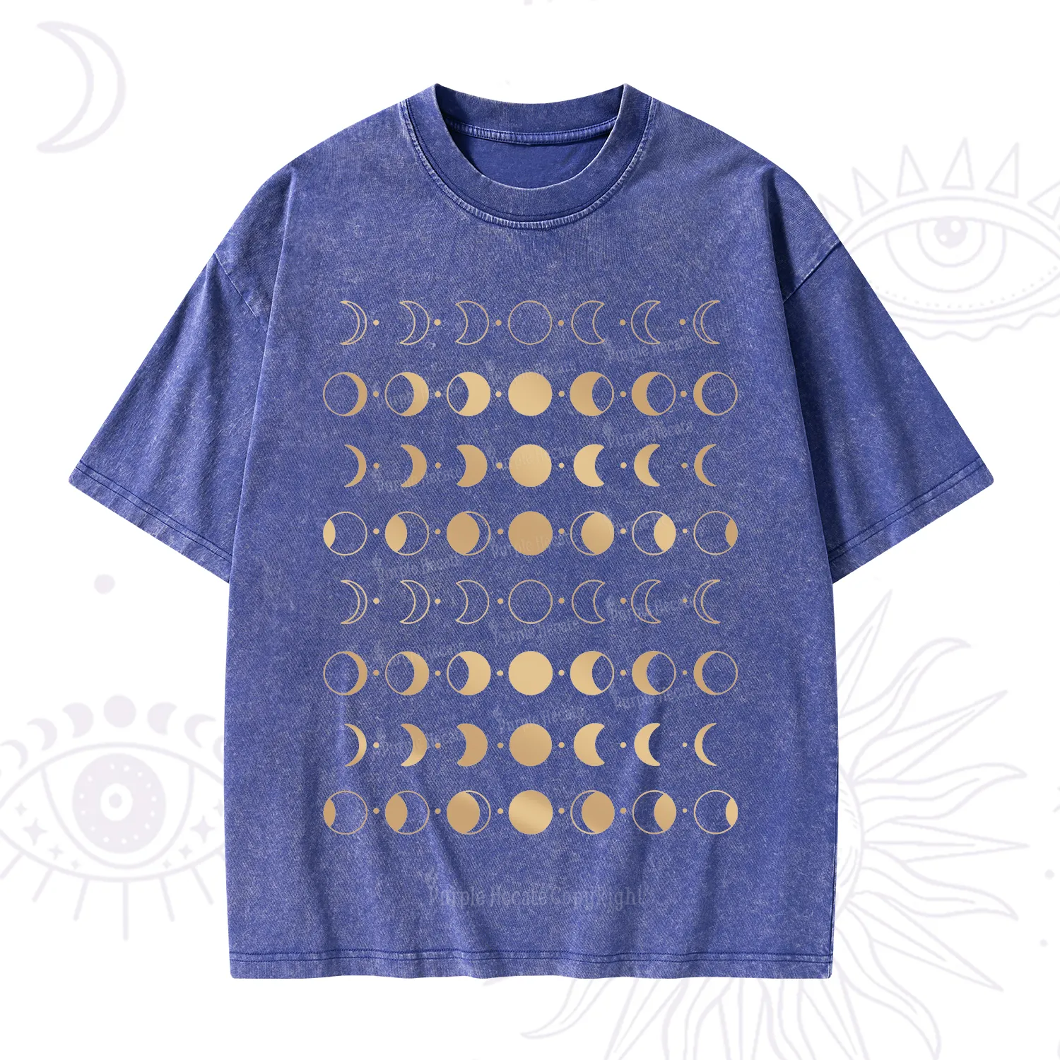 Purplehecate Phases Of Moon Washed T-Shirt