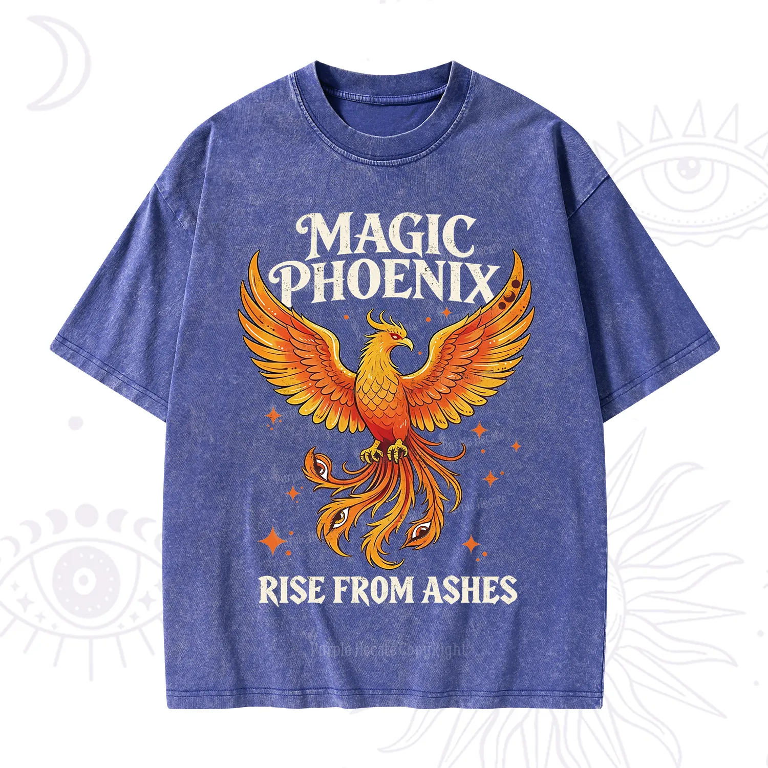 Purplehecate Magic Phoenix Rise From Ashes Washed T-Shirt