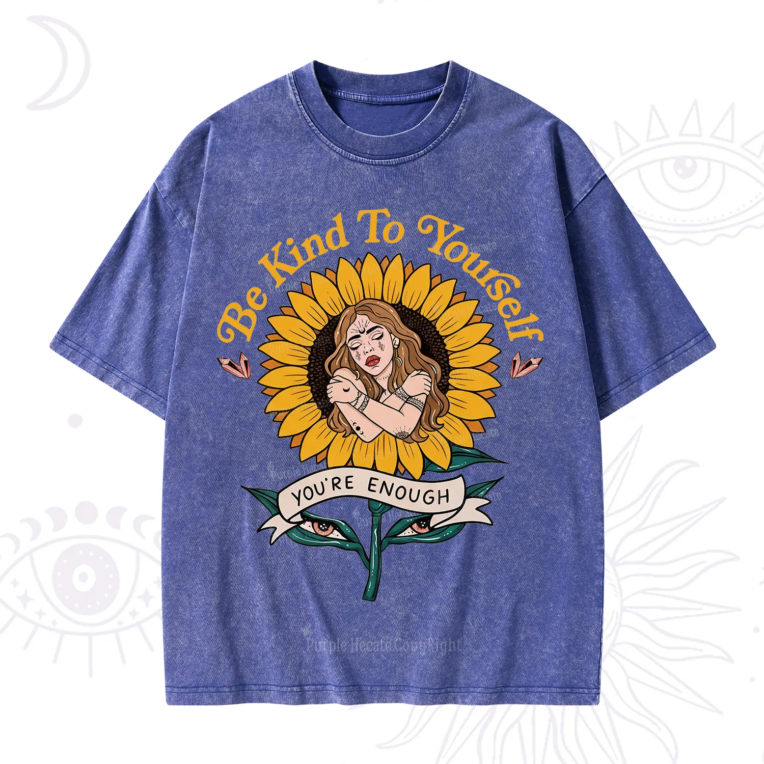 Purplehecate Be Kind To Yourself Washed T-Shirt