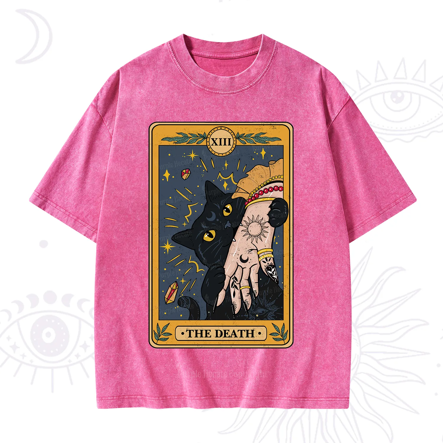 Purplehecate The Death Tarot Card Washed T-Shirt