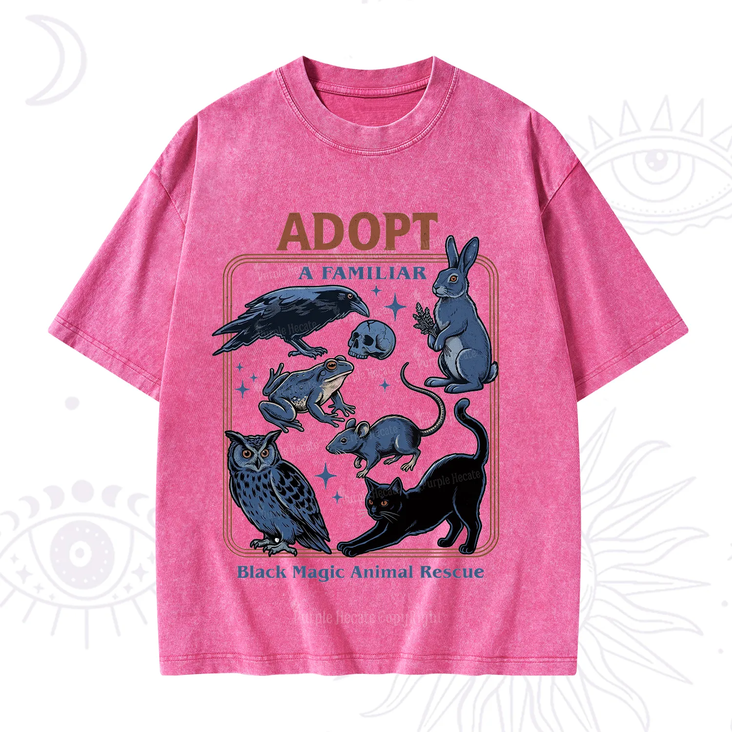 Purplehecate Adopt a Familiar Washed T-Shirt