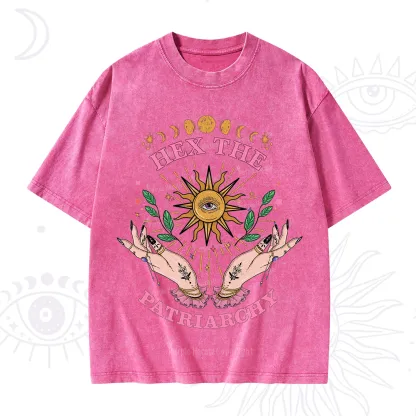 Purplehecate Hex The Patriarchy Witchy Washed T-Shirt