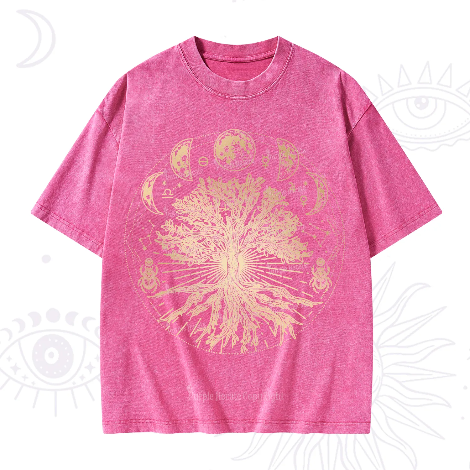 Purplehecate Tree Of Lif Washed T-Shirt