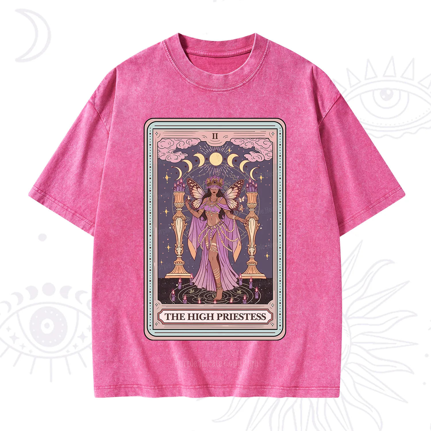 Purplehecate The Mystic High Priestess Washed T-Shirt