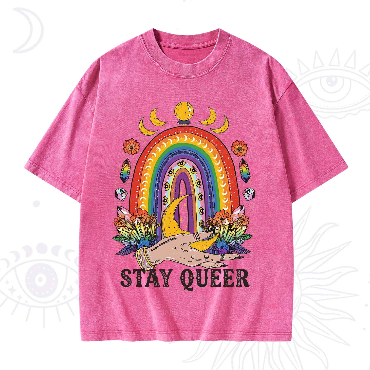 Purplehecate Stay Queer Washed T-Shirt
