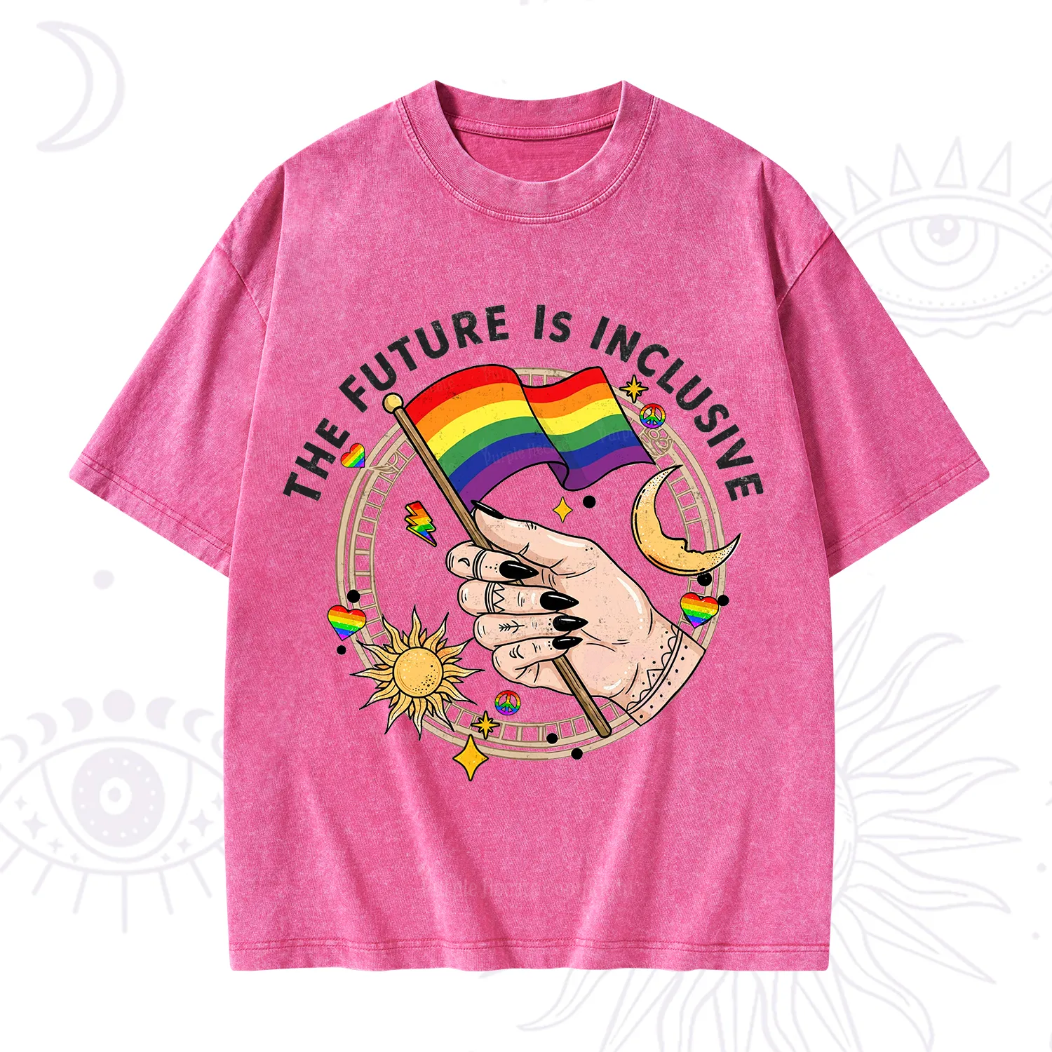 Purplehecate The Future Is Inclusive Washed T-Shirt