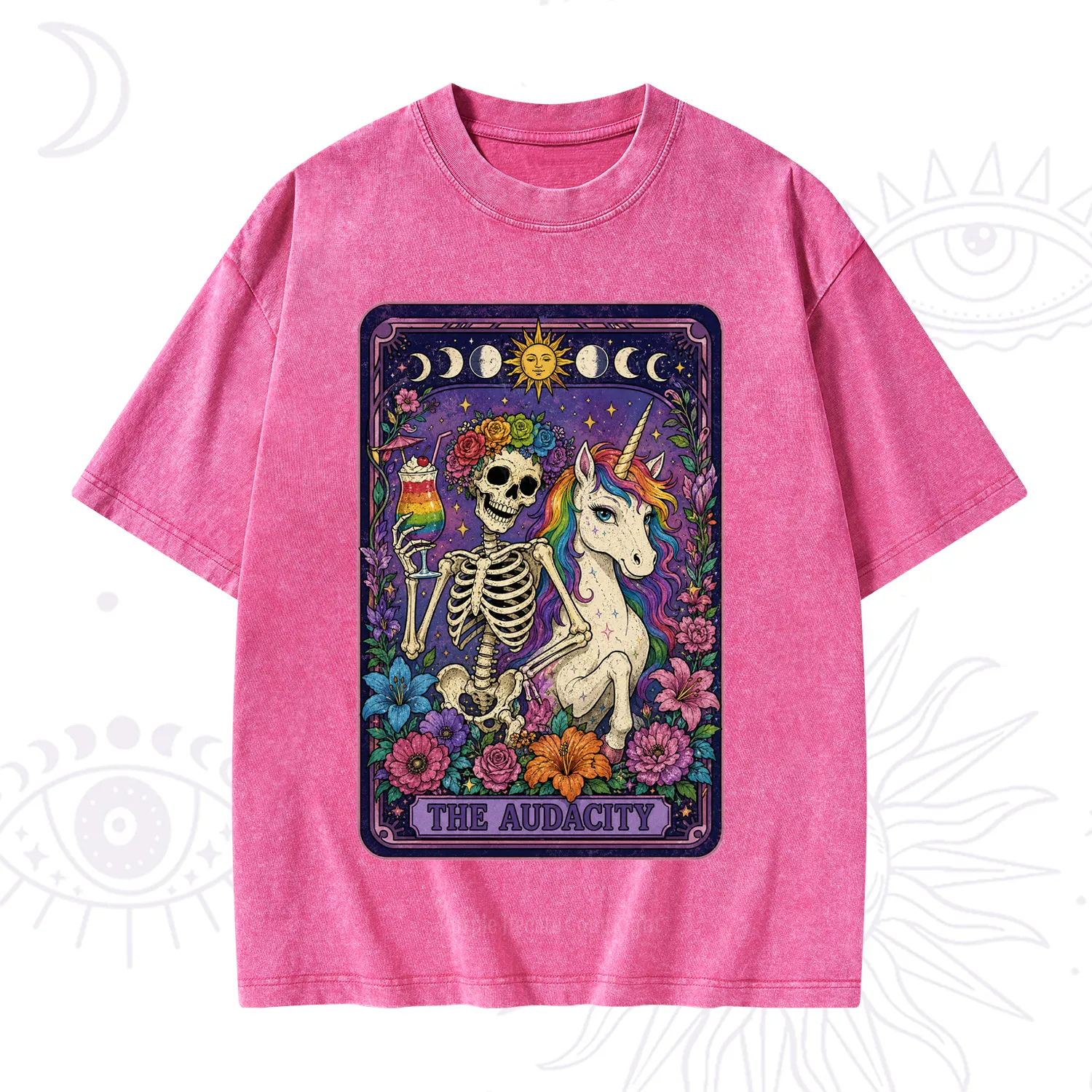 Purplehecate The Audacity Tarot Pride Rainbow Washed T-Shirt