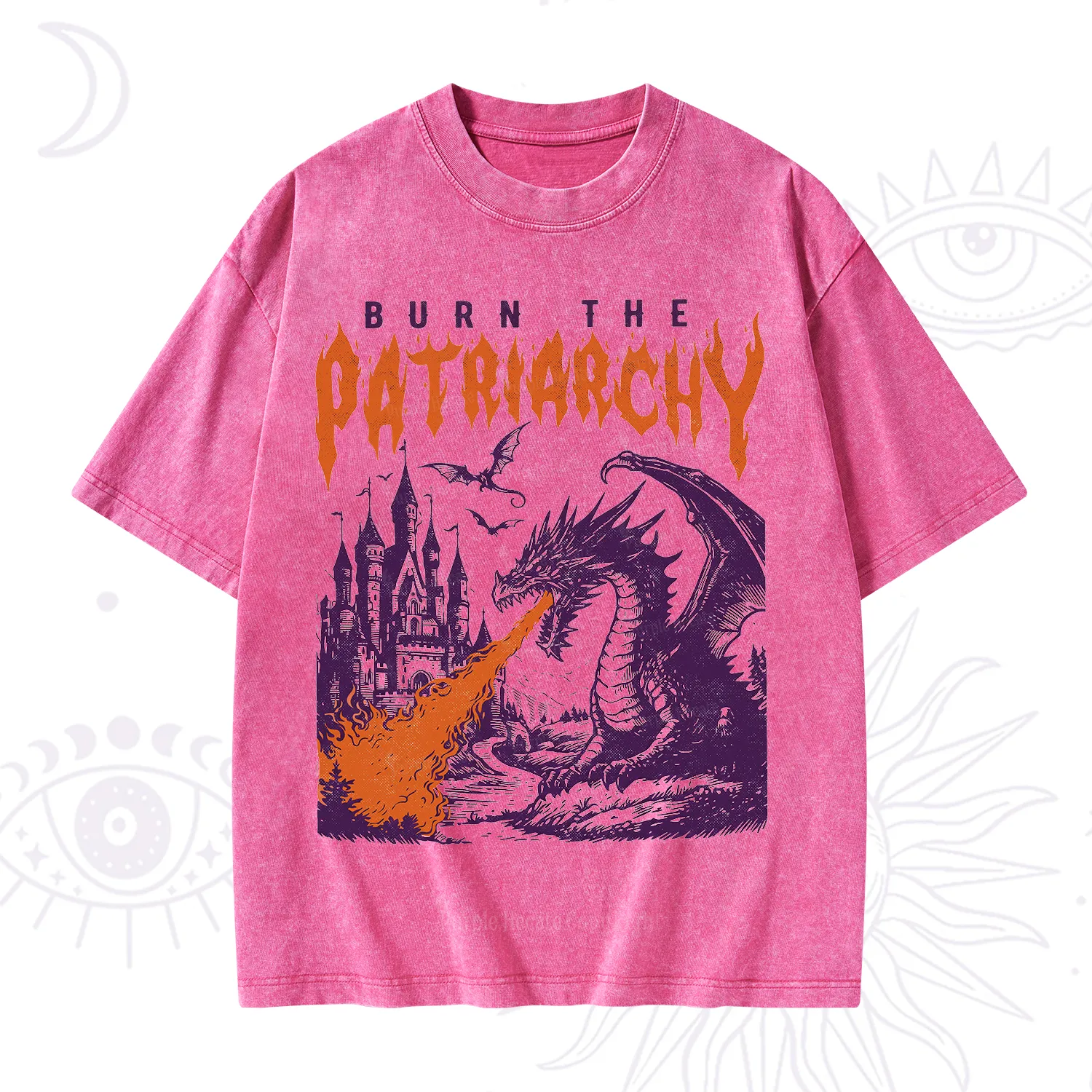 Purplehecate Burn the Patriarchy Dragon Washed T-Shirt