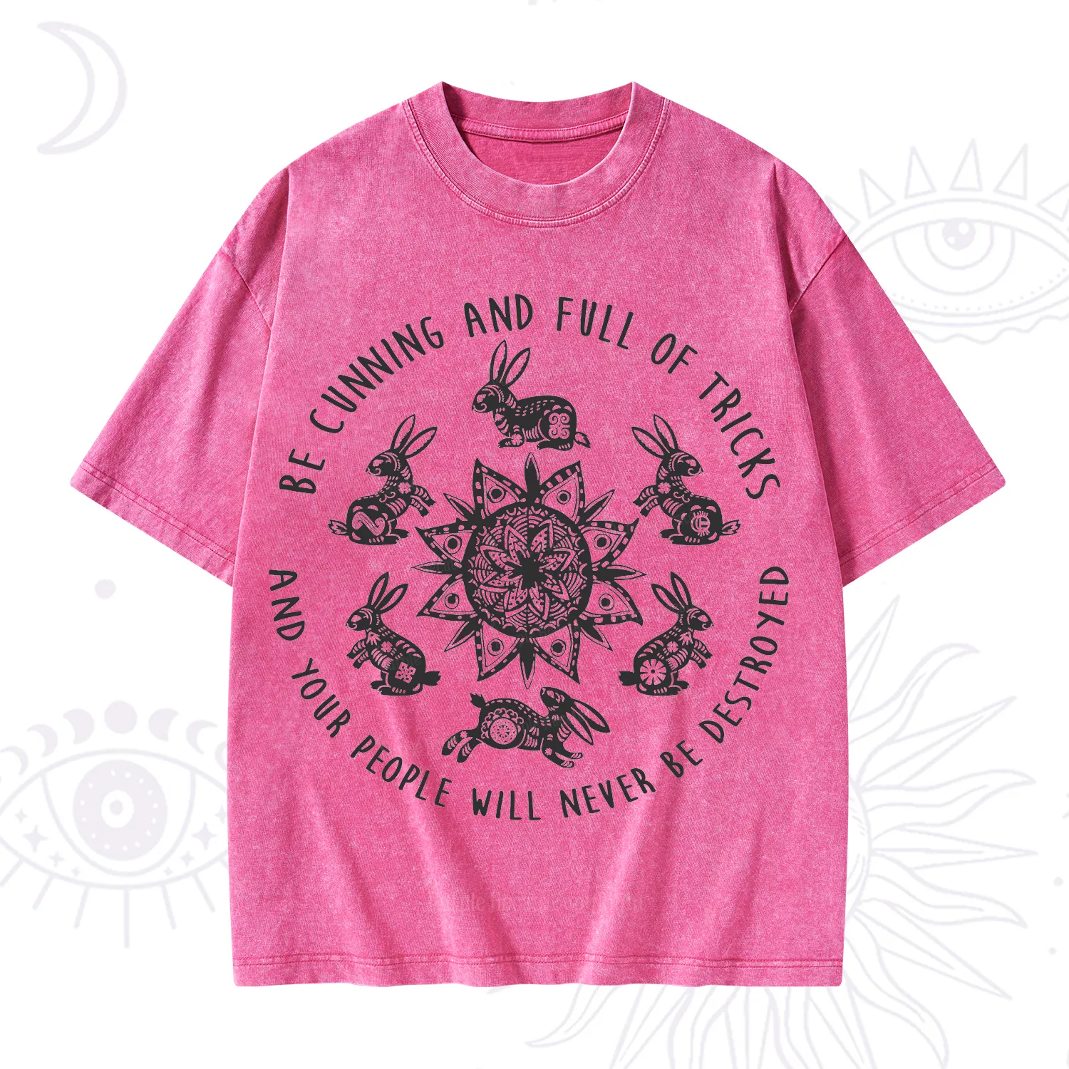 Purplehecate Cunning Rabbit Protection Spell Washed T-Shirt