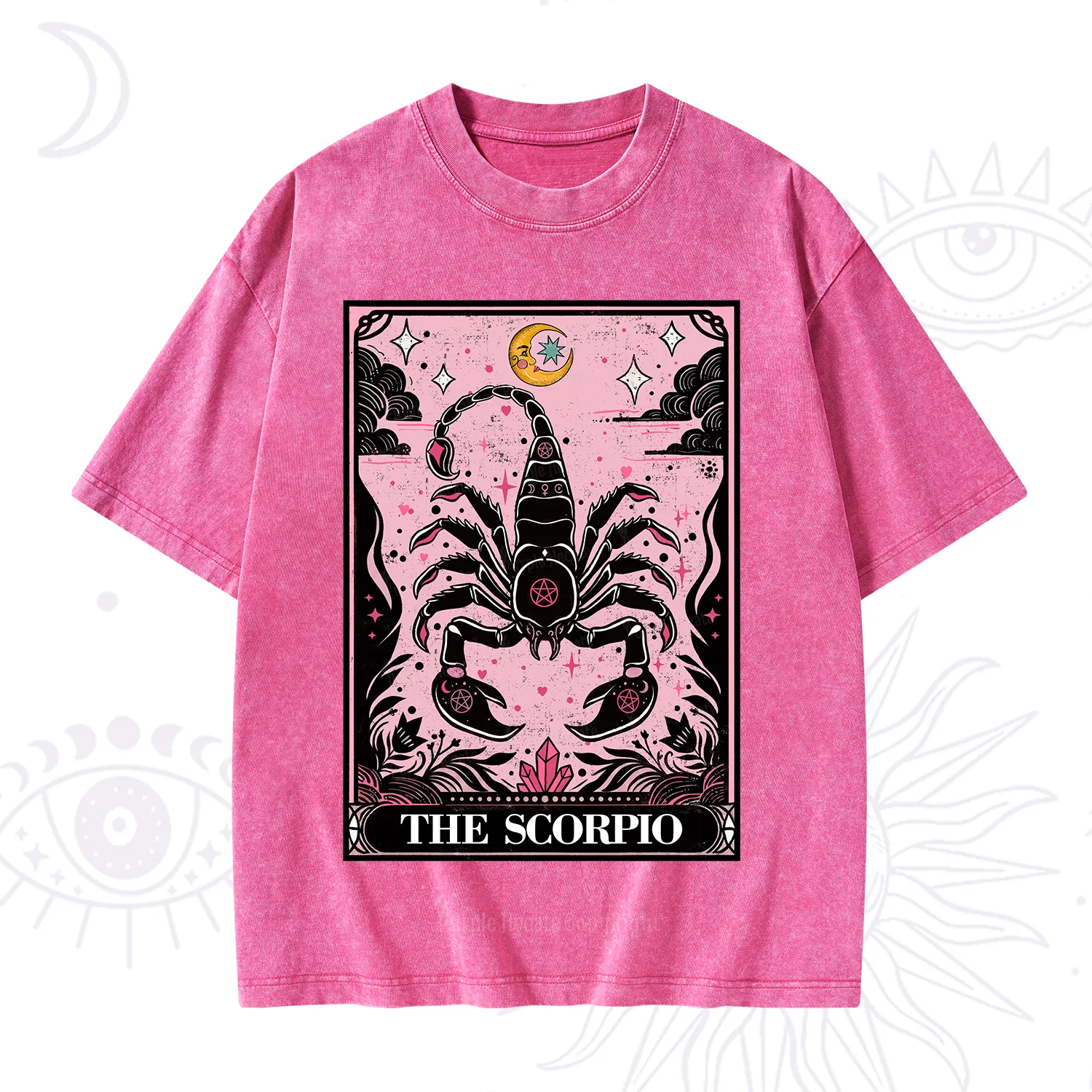 Purplehecate The Scorpio Tarot Zodiac Washed T-Shirt