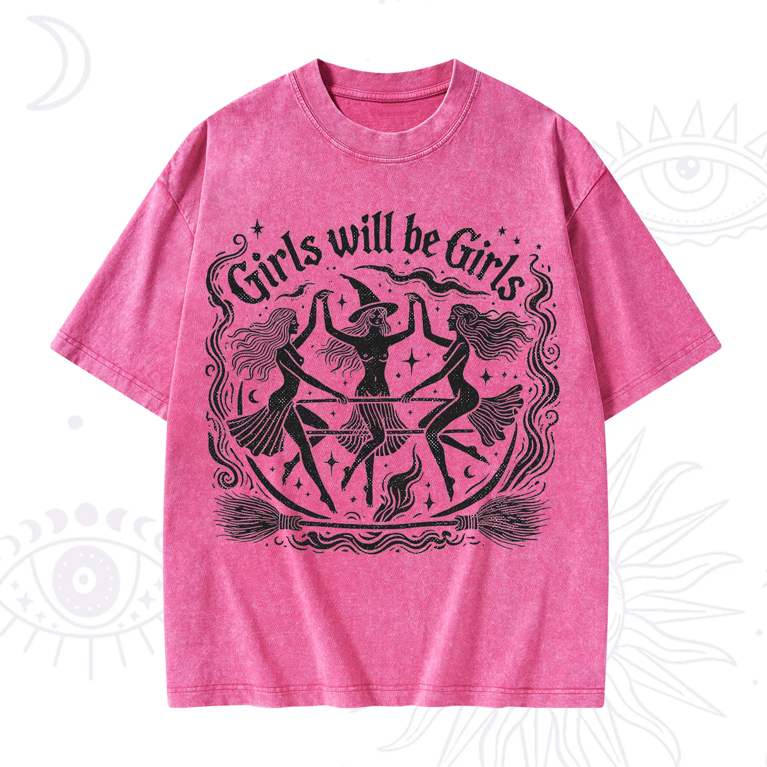 Purplehecate Girls Will Be Girls Washed T-Shirt