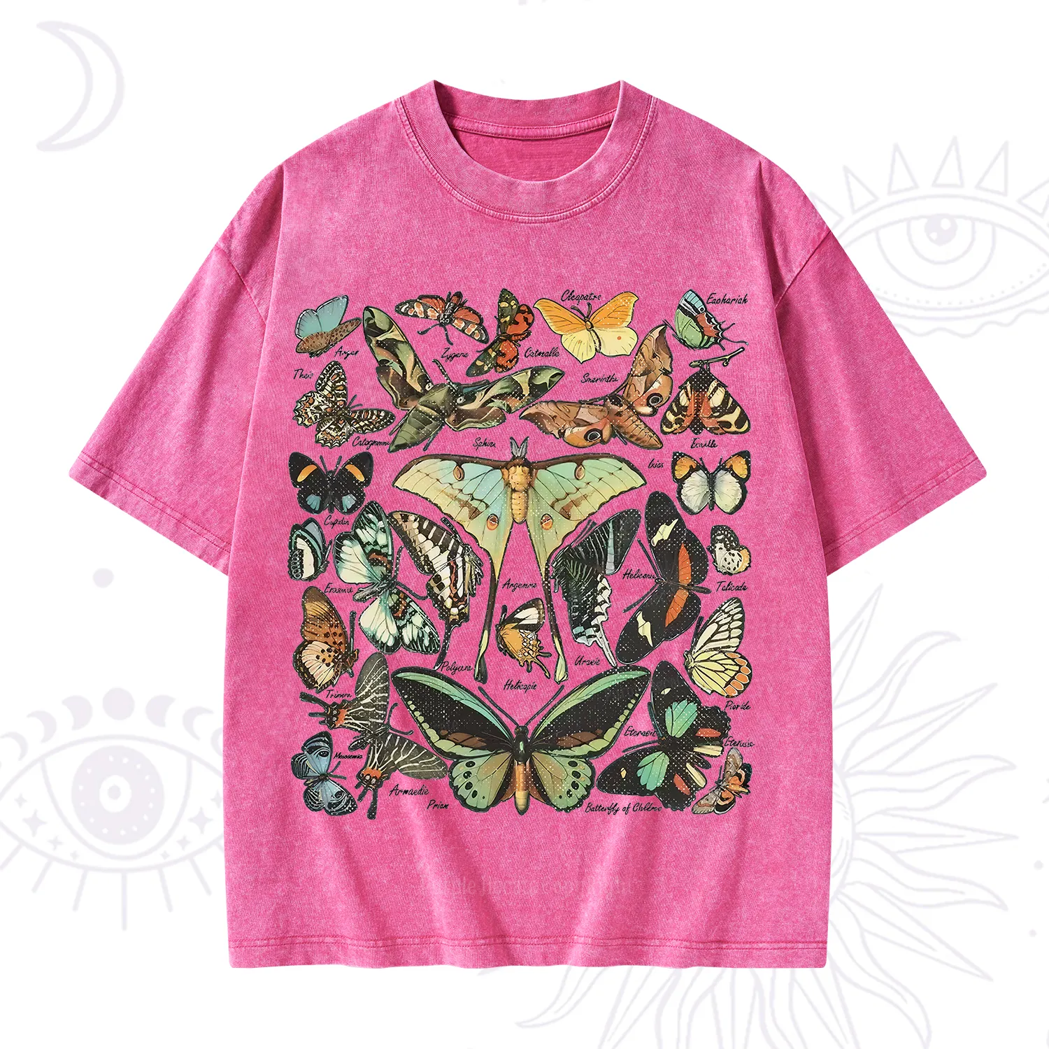 Purplehecate Vintage Butterfly & Moth Washed T-Shirt