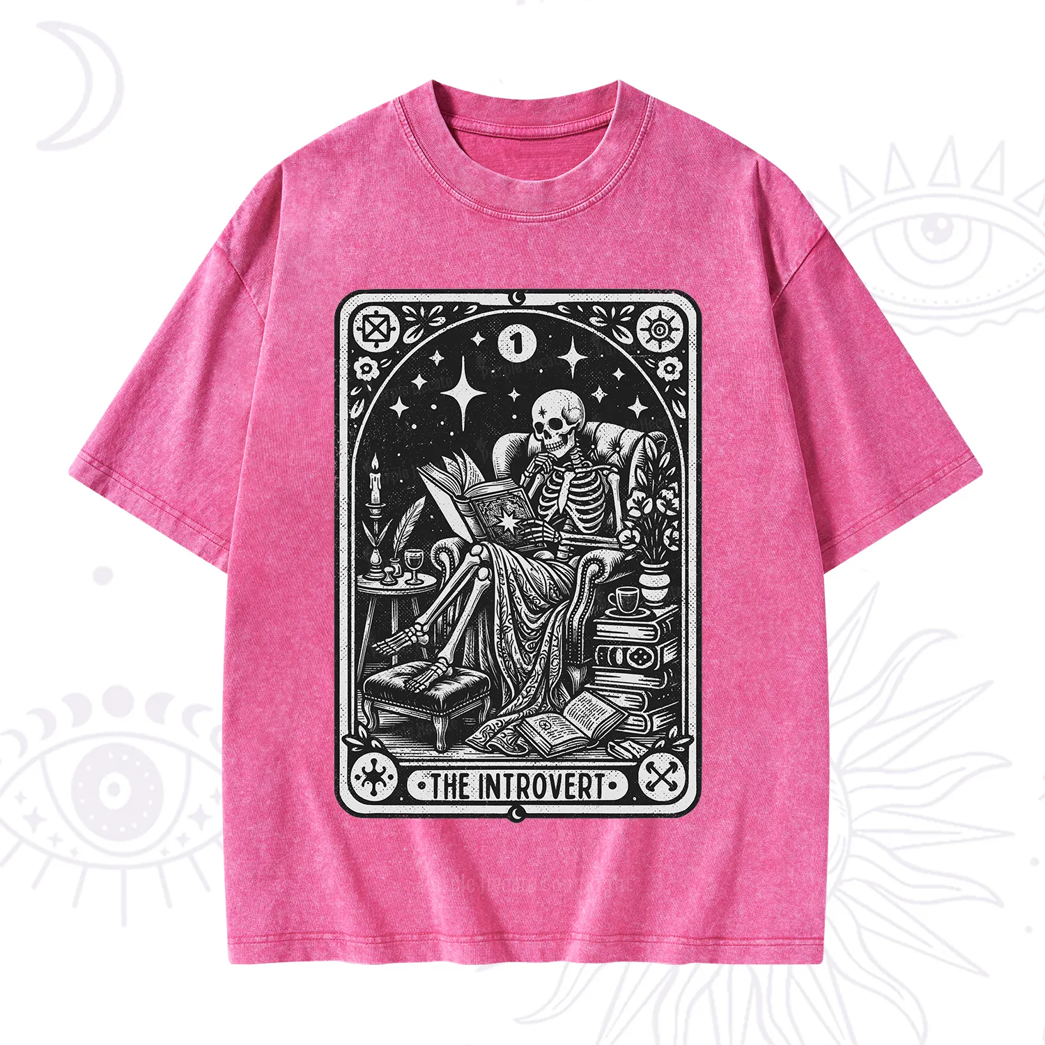 Purplehecate The Introvert Tarot Card Washed T-Shirt