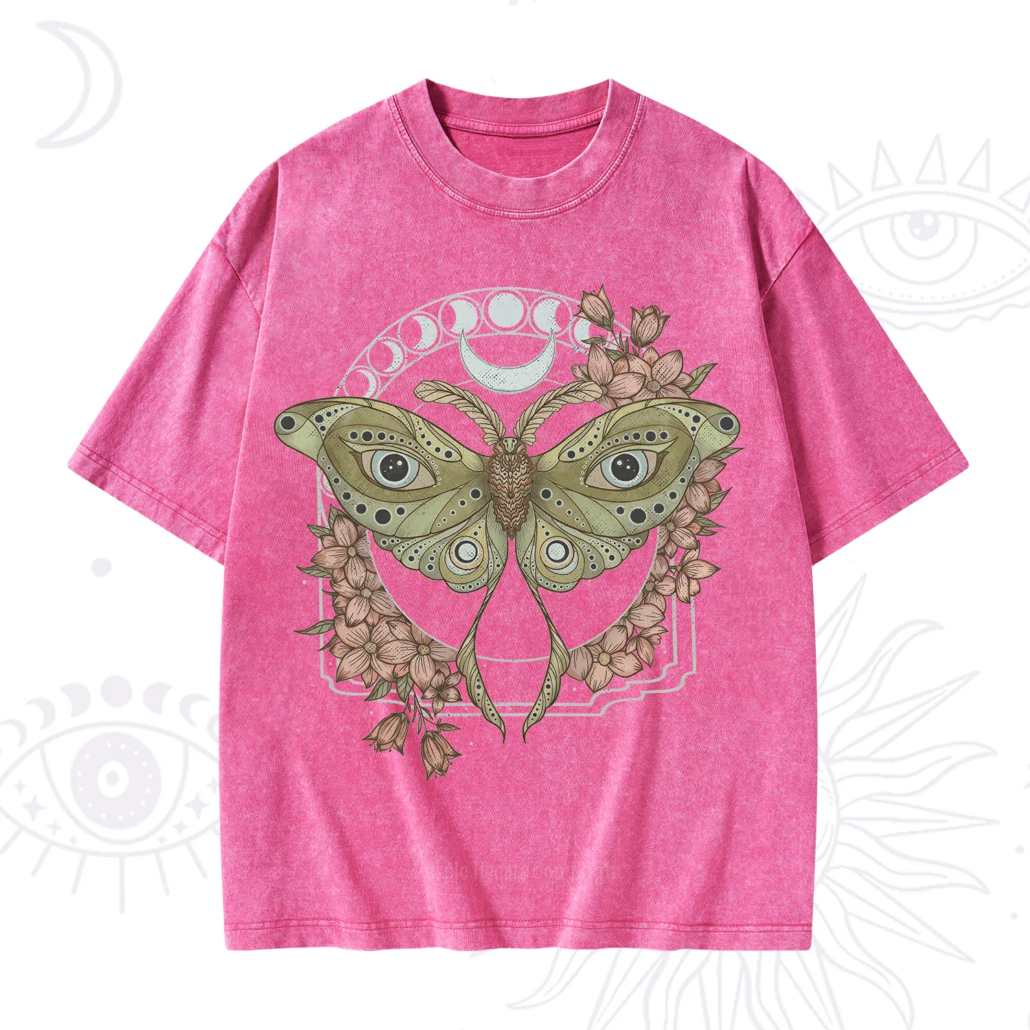 Purplehecate Luna Moth Washed T-Shirt