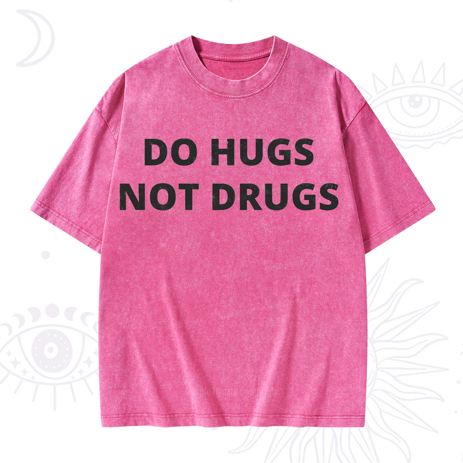 Purplehecate Do Hugs Not Drugs Washed T-Shirt