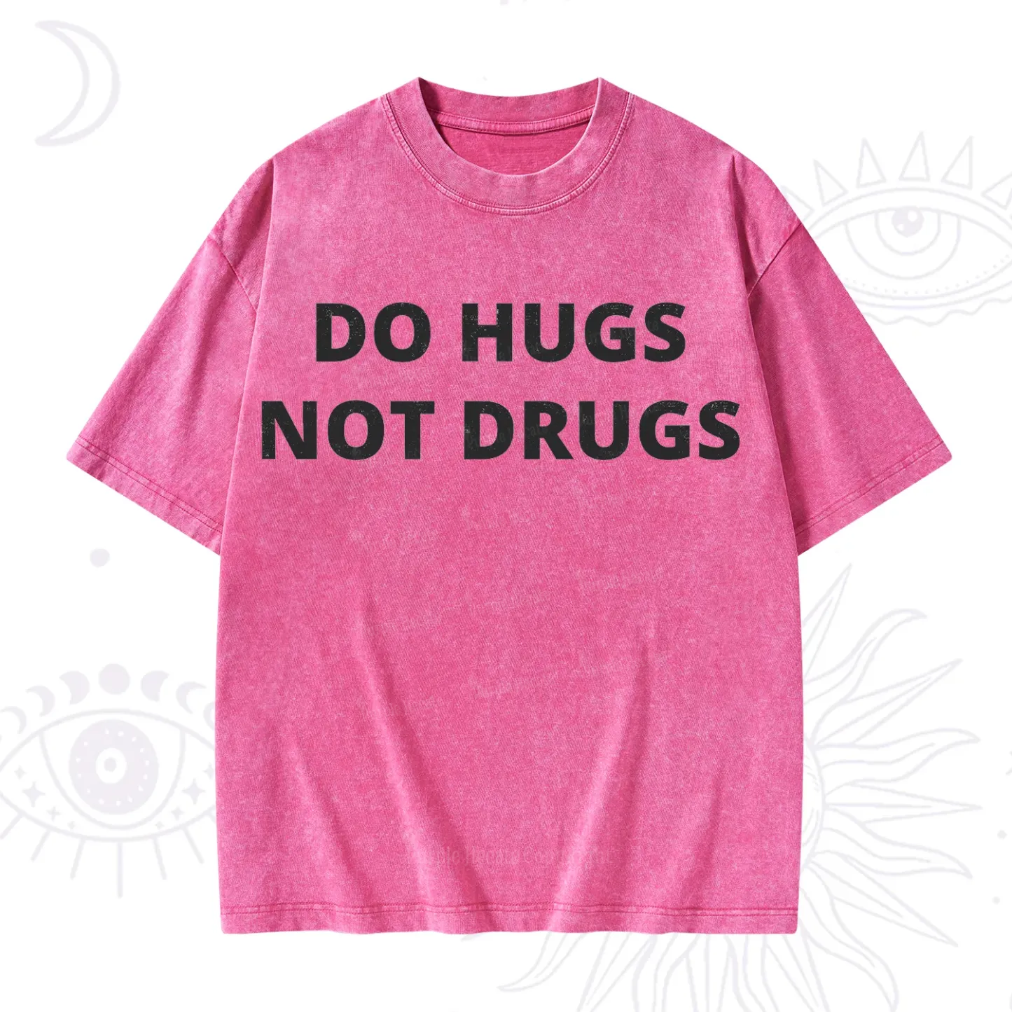 Purplehecate Do Hugs Not Drugs Washed T-Shirt