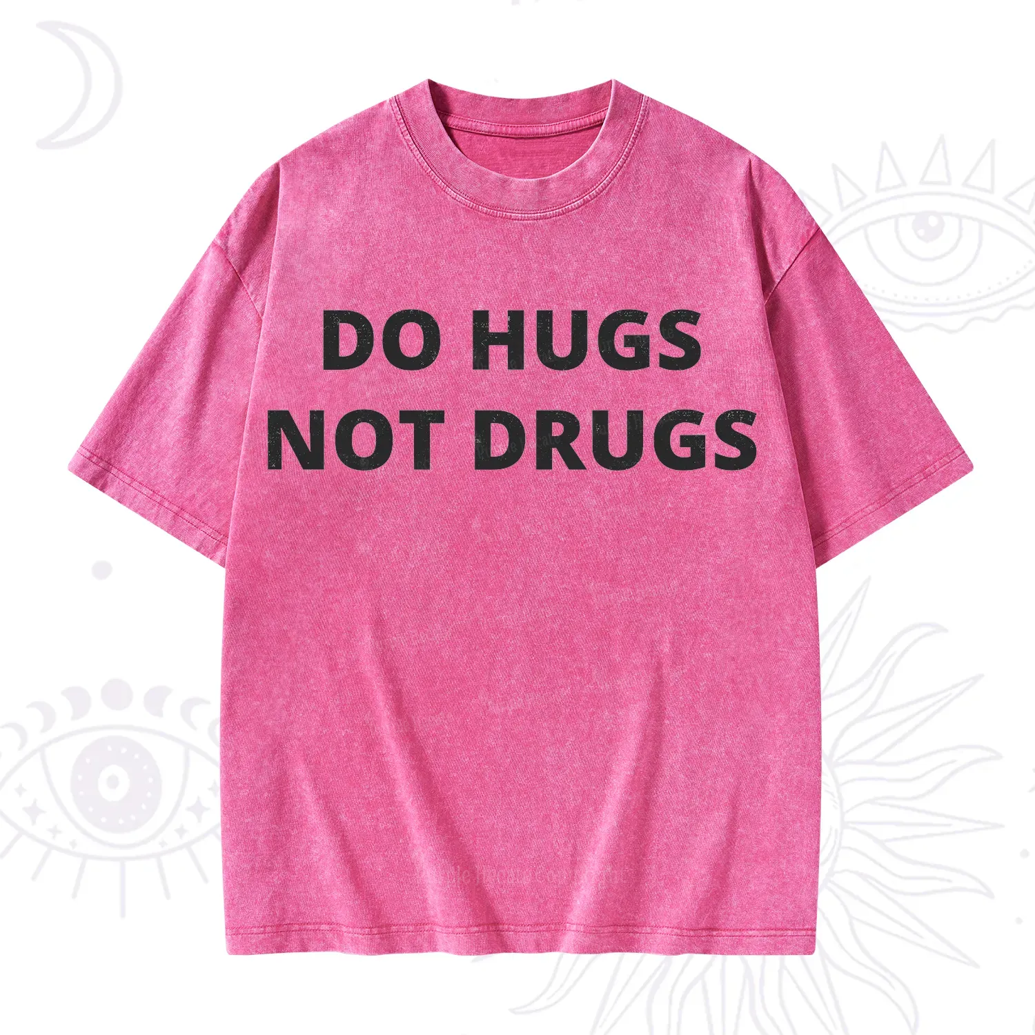 Purplehecate Do Hugs Not Drugs Washed T-Shirt