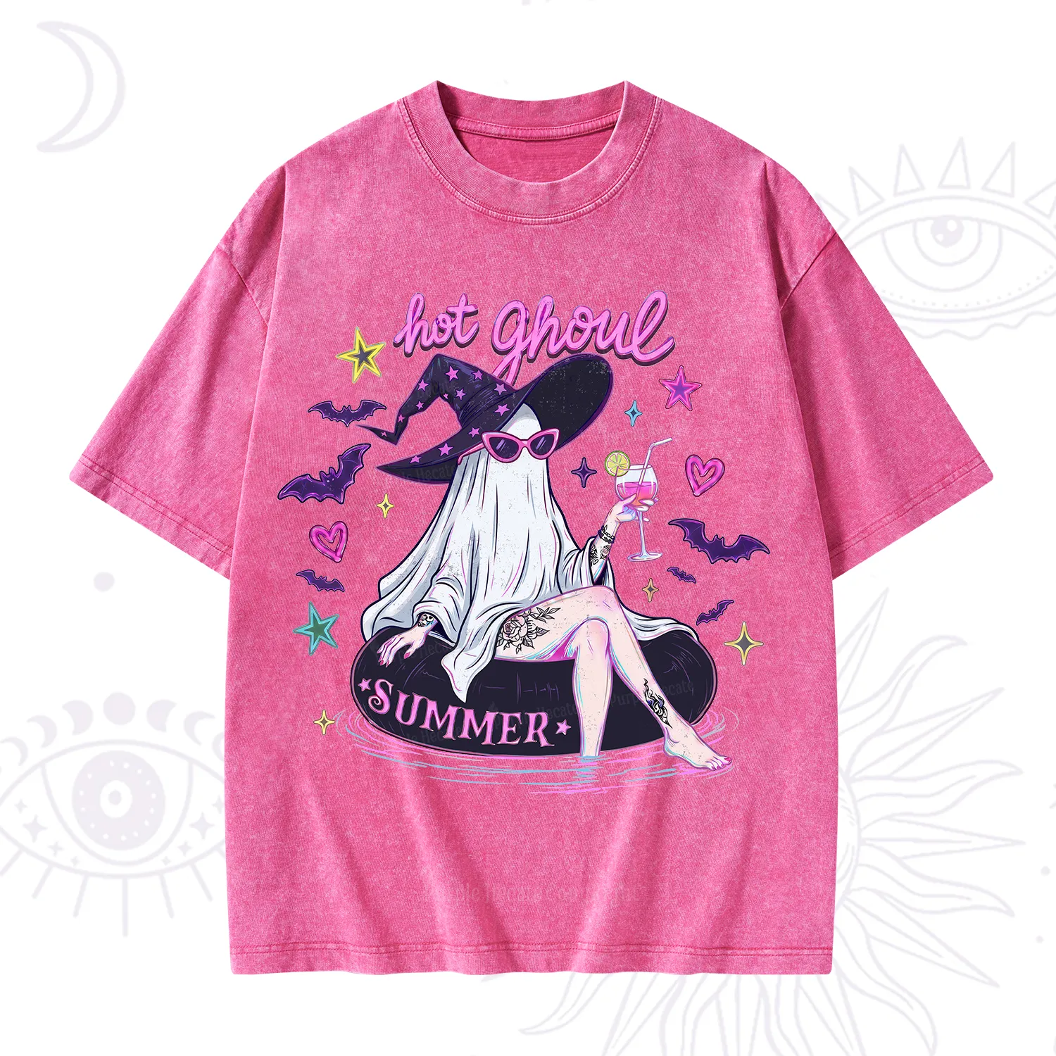 Purplehecate Hot Ghoul Summer Washed T-Shirt