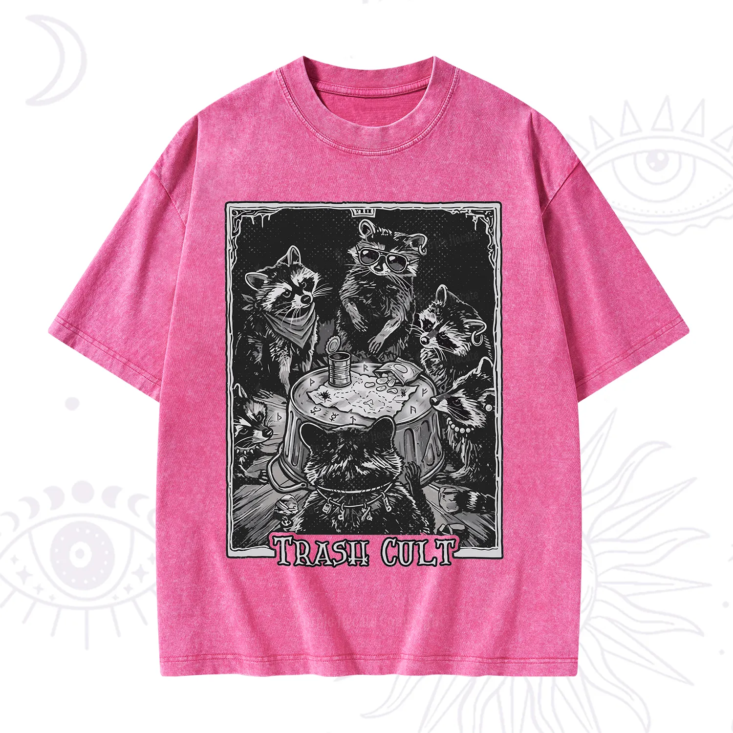 Purplehecate Trash Cult Raccoon Washed T-Shirt