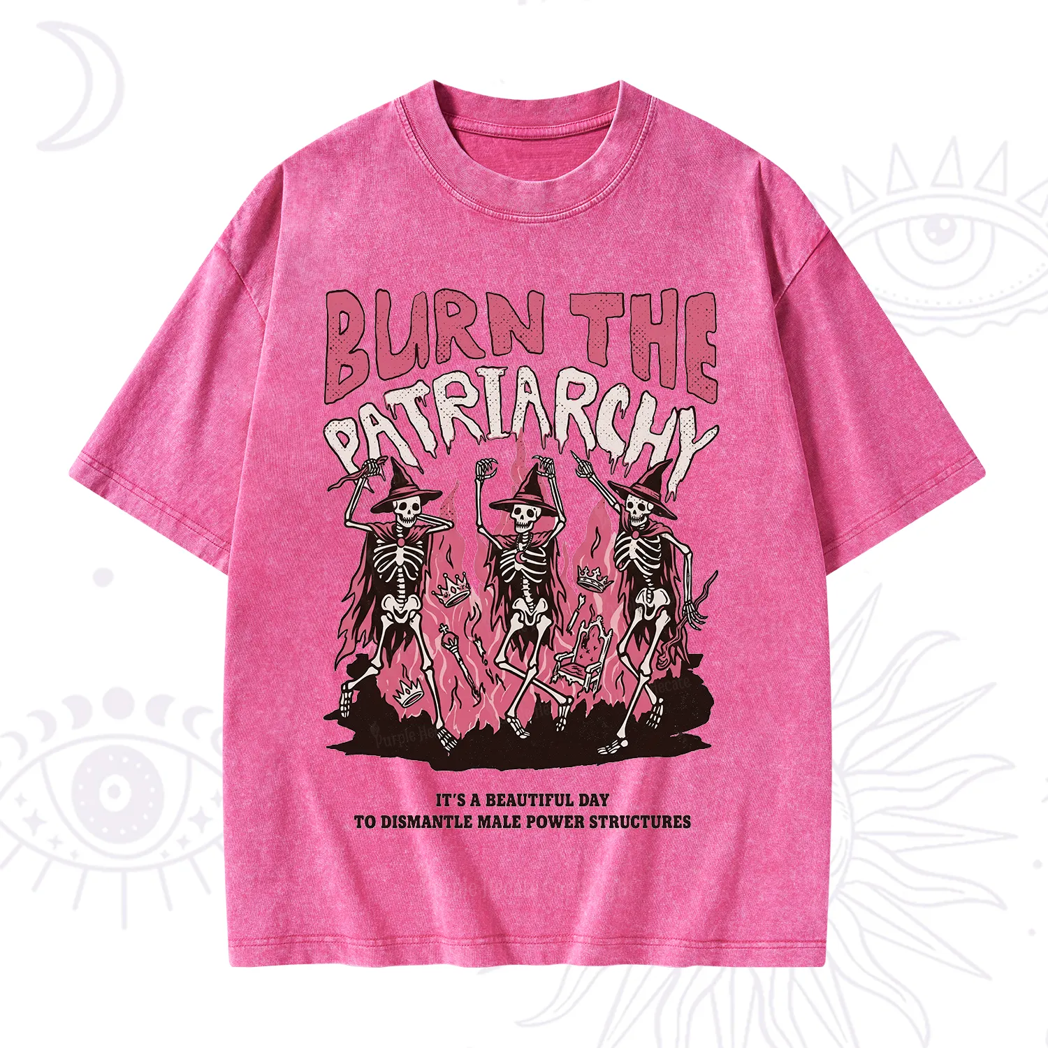 Purplehecate Burn The Patriarchy Washed T-Shirt