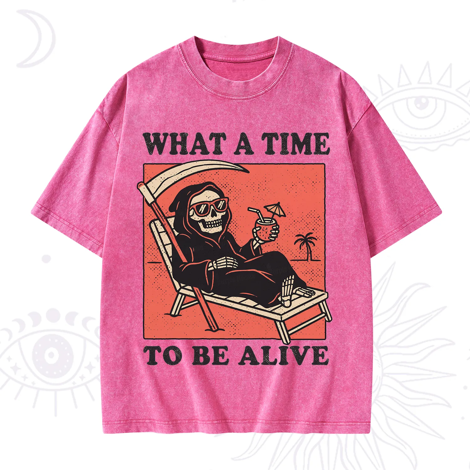 Purplehecate What A Time To Be Alive Washed T-Shirt