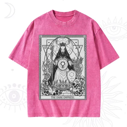 Purplehecate The Dark Empress Tarot Washed T-Shirt