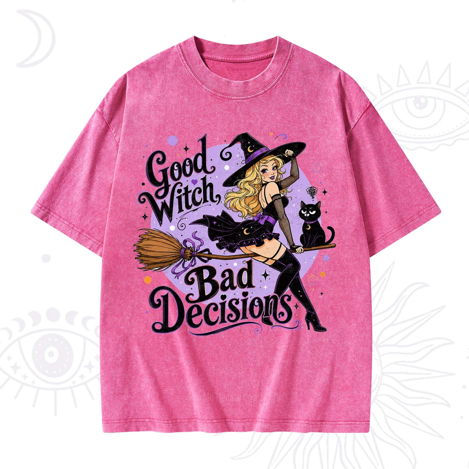Purplehecate Good Witch Bad Decisions Washed T-Shirt