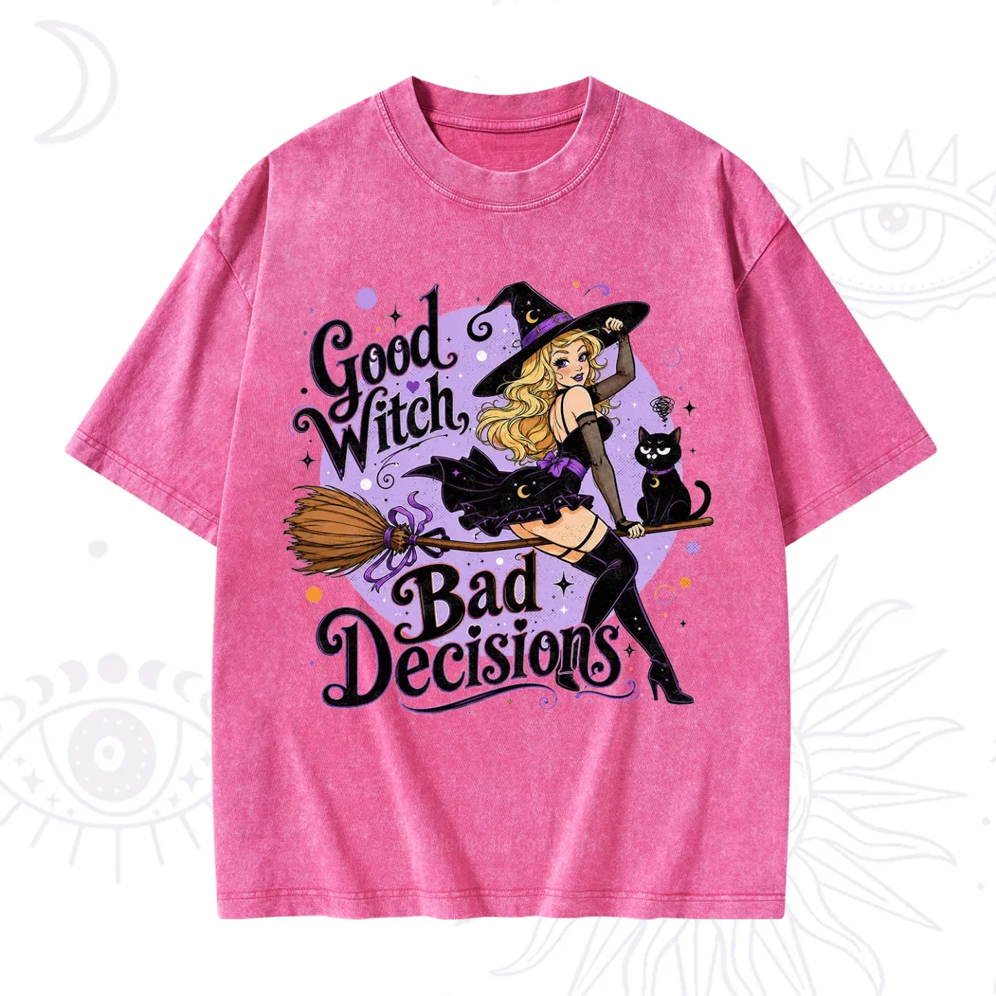 Purplehecate Good Witch Bad Decisions Washed T-Shirt