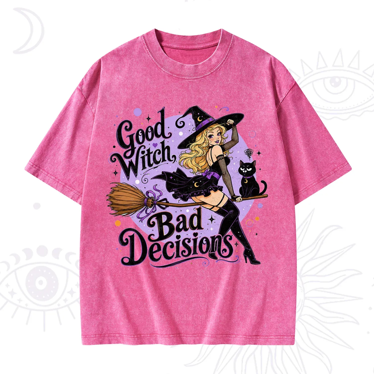 Purplehecate Good Witch Bad Decisions Washed T-Shirt