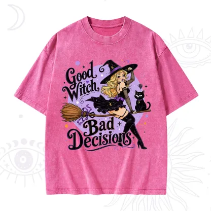 Purplehecate Good Witch Bad Decisions Washed T-Shirt