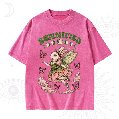 Purplehecate Bunnified Fairy Bunny Washed T-Shirt