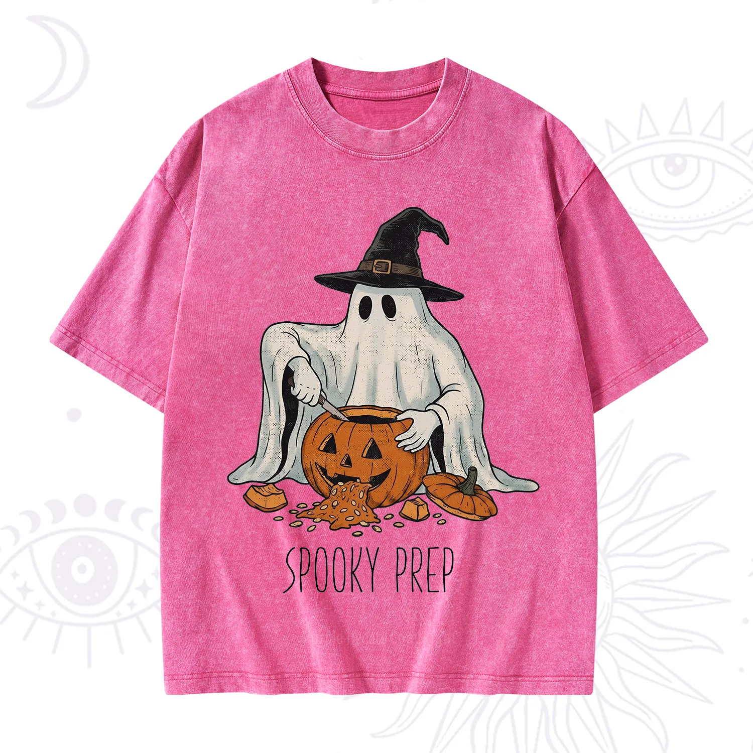 Purplehecate Spooky Prep Ghost Washed T-Shirt