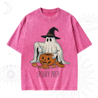 Purplehecate Spooky Prep Ghost Washed T-Shirt