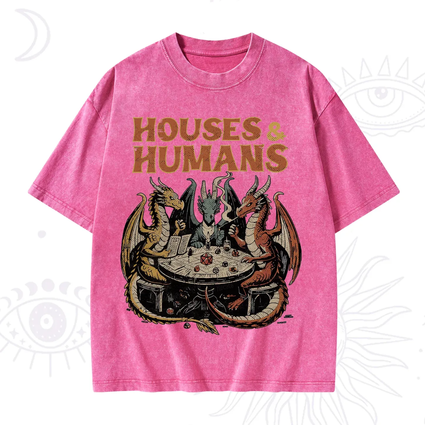 Purplehecate Houses And Humans Washed T-Shirt