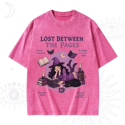 Purplehecate Lost Between the Pages Washed T-Shirt