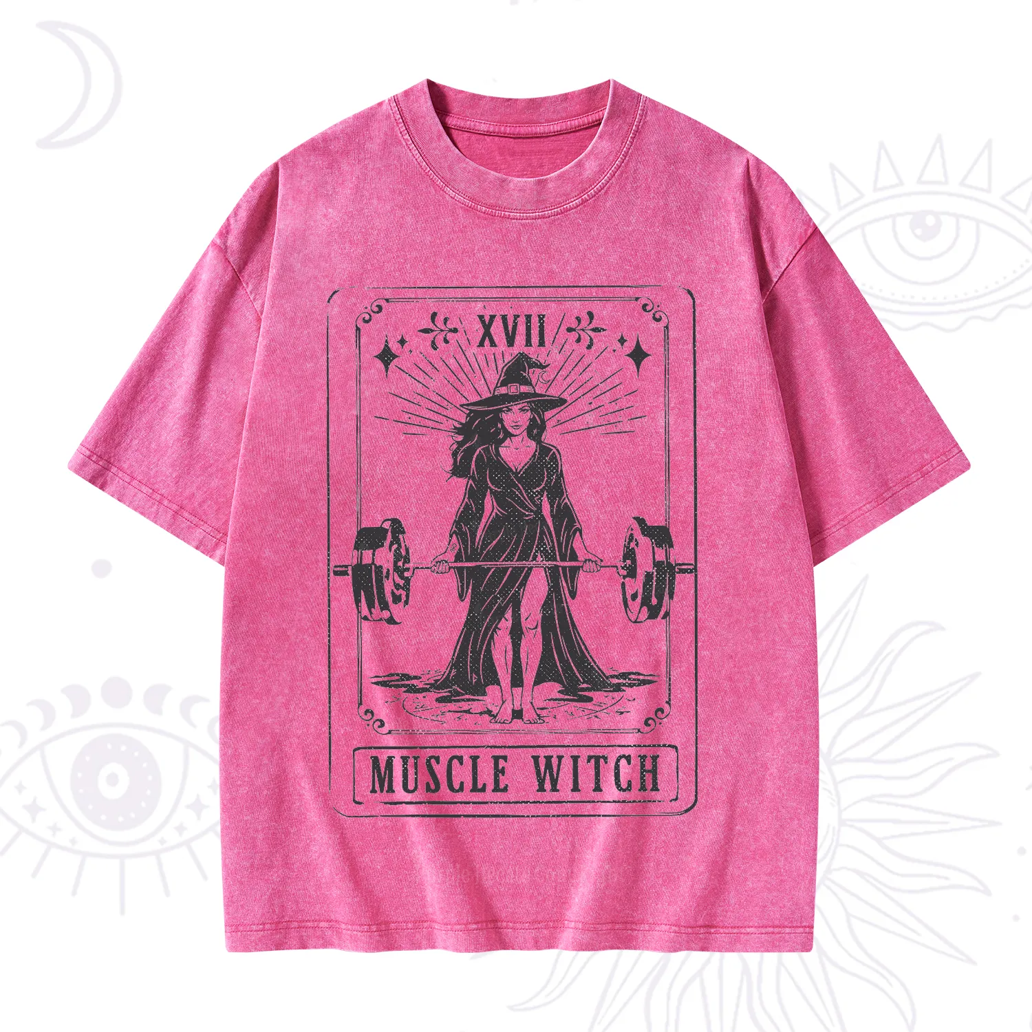 Purplehecate The Muscle With Tarot Washed T-Shirt