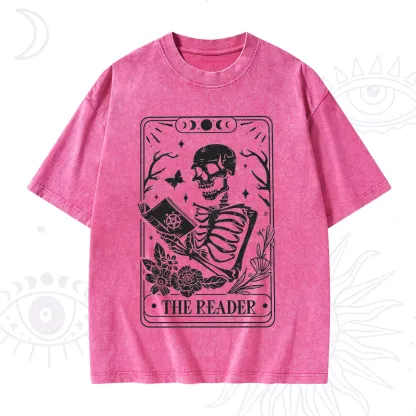 Purplehecate The Reader Tarot Card Washed T-Shirt