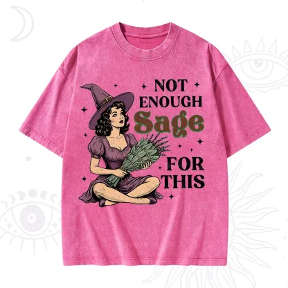 Purplehecate Not Enough Sage Witchcore Spiritual Washed T-Shirt