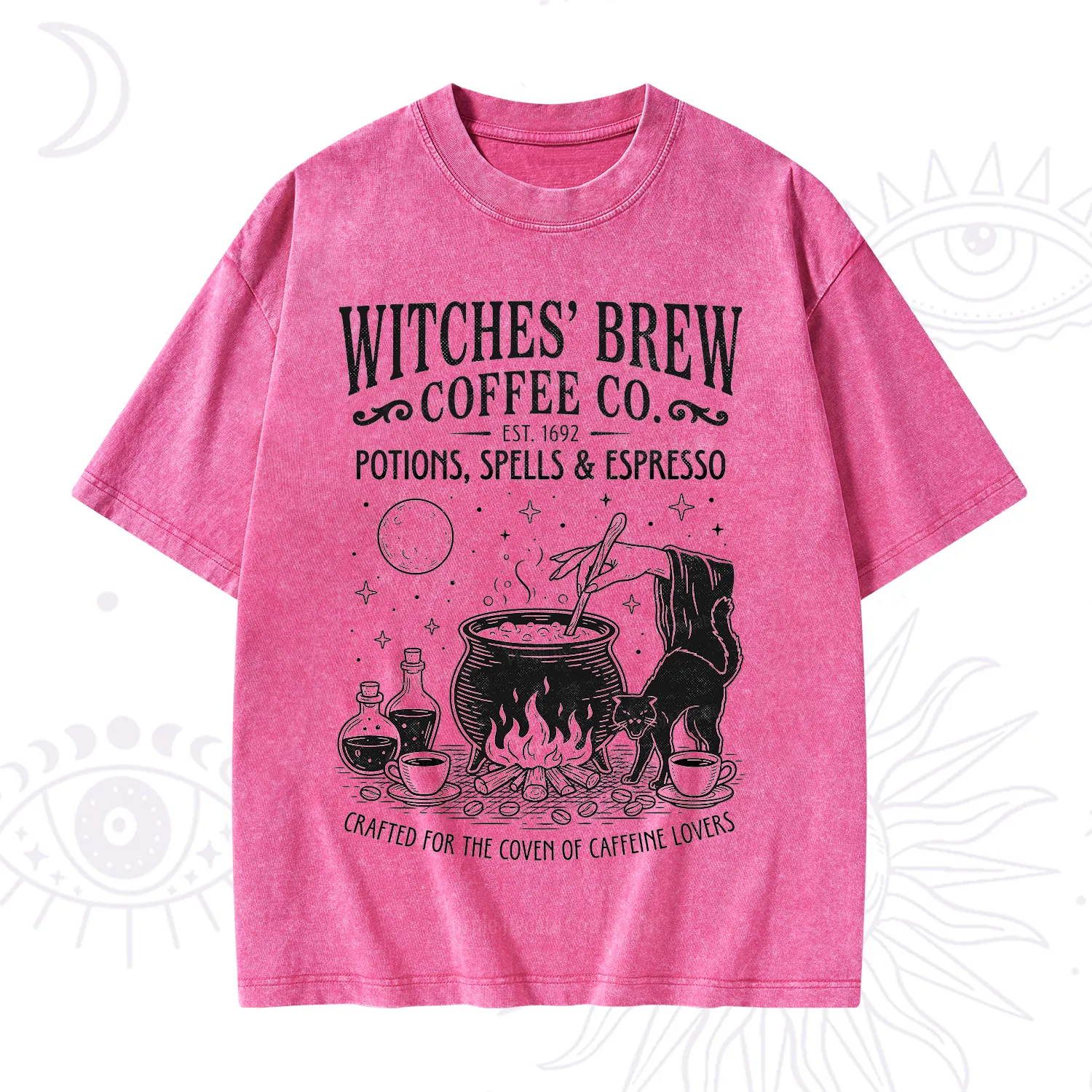 Purplehecate Witches' Brew Coffee Club Washed T-Shirt