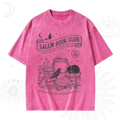 Purplehecate Salem Witch Book Club Washed T-Shirt
