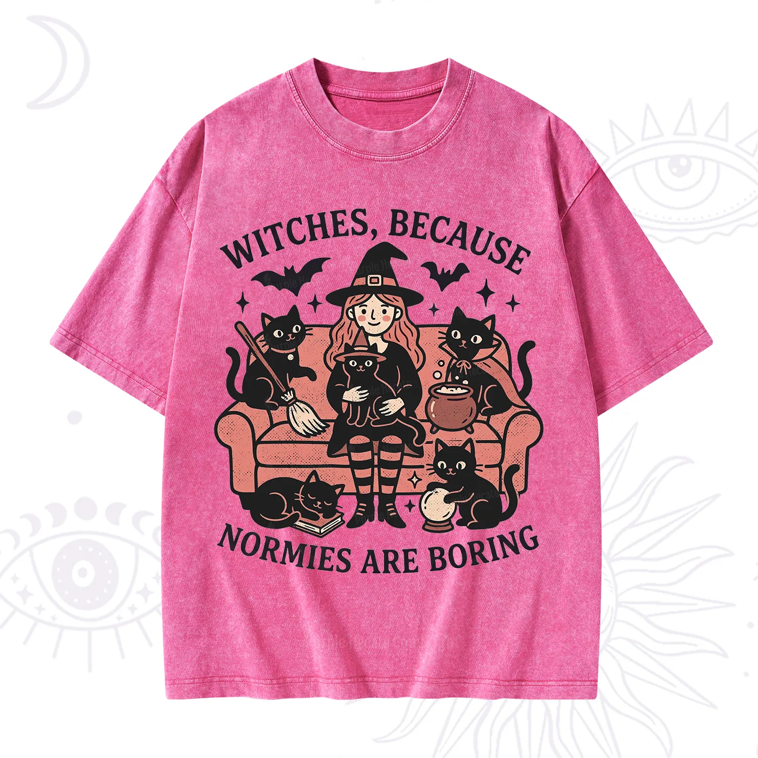 Purplehecate Witches Because Normies Are Boring Washed T-Shirt