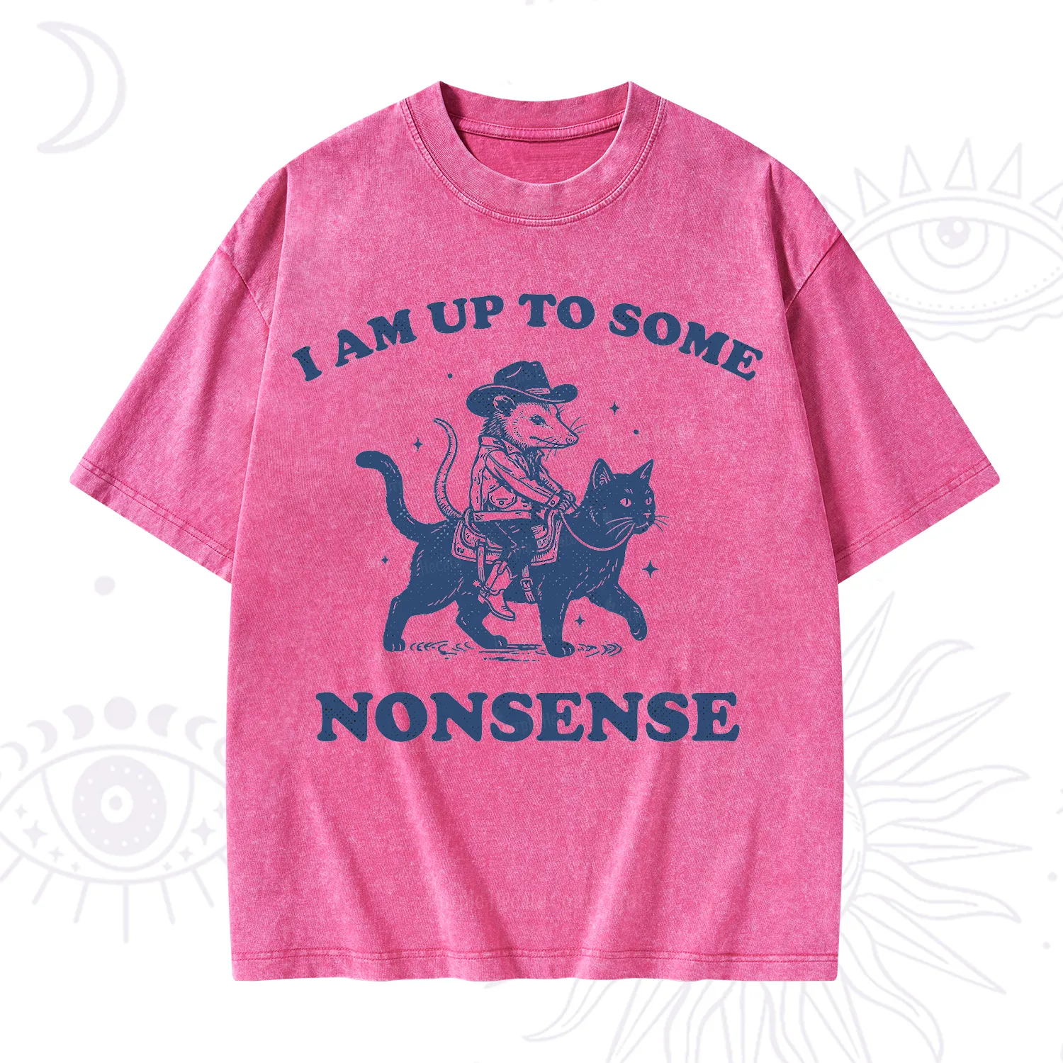 Purplehecate I Am Up To Some Nonsense Opossum Washed T-Shirt