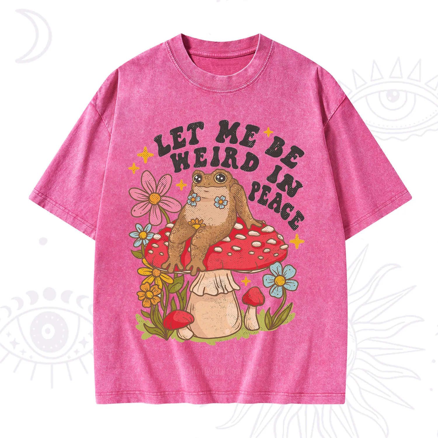 Purplehecate Let Me Be Weird In Peace Toad Washed T-Shirt