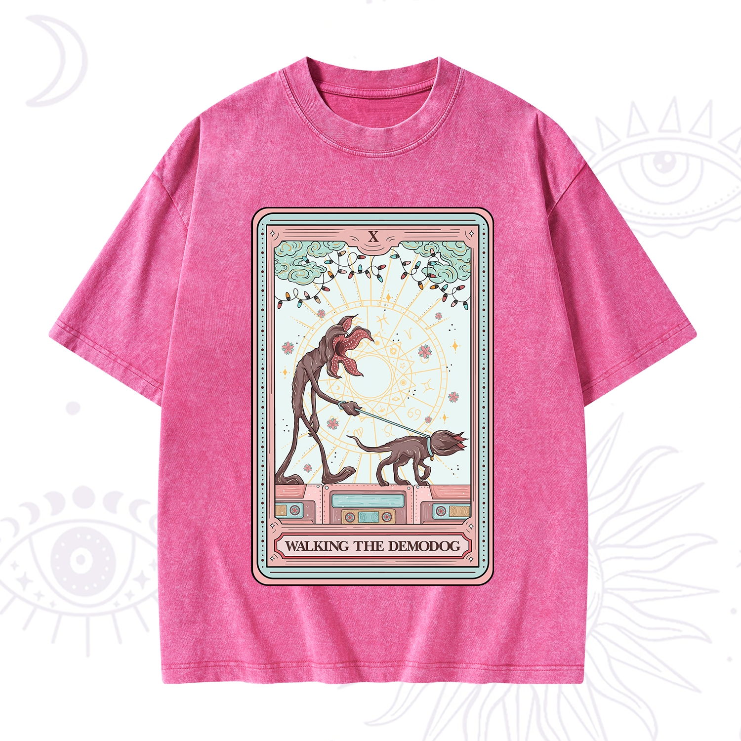 Purplehecate The Walker of Shadows Tarot Washed T-Shirt