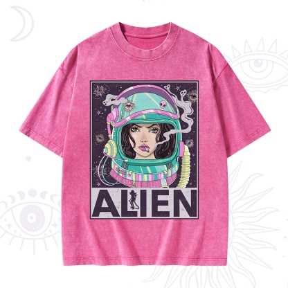 Purplehecate Galactic Encounter Washed T-Shirt